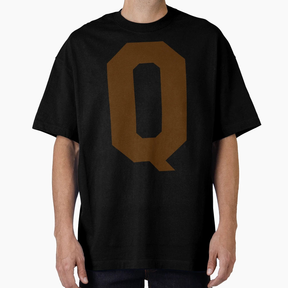 Alphabet Brown Q Sports Letter Q T-Shirt - Graphic Print Unisex - T-Shirt, Sweatshirt, Hoodie
