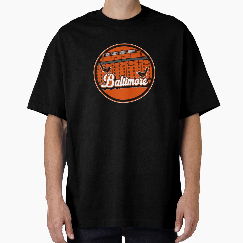 Baltimore Warehouse And Birds T-Shirt - Trendy Graphic Unisex - T-Shirt, Sweatshirt, Hoodie