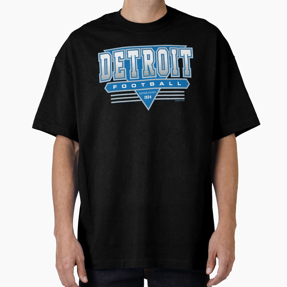 Detroit Football Lions Inspired 90S T-Shirt - Minimalist Print Unisex - T-Shirt, Sweatshirt, Hoodie