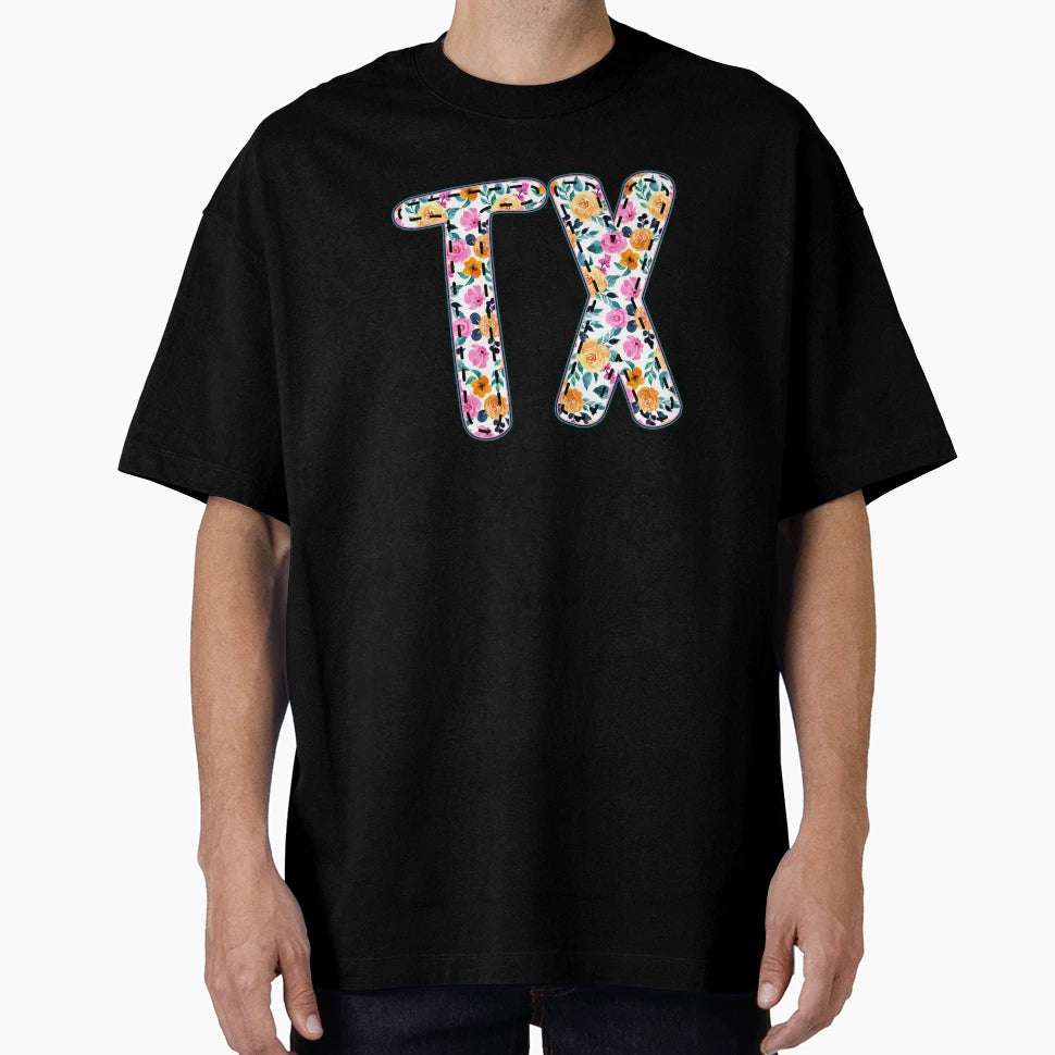 Tx Floral Pattern T-Shirt - Graphic Print Unisex - T-Shirt, Sweatshirt, Hoodie