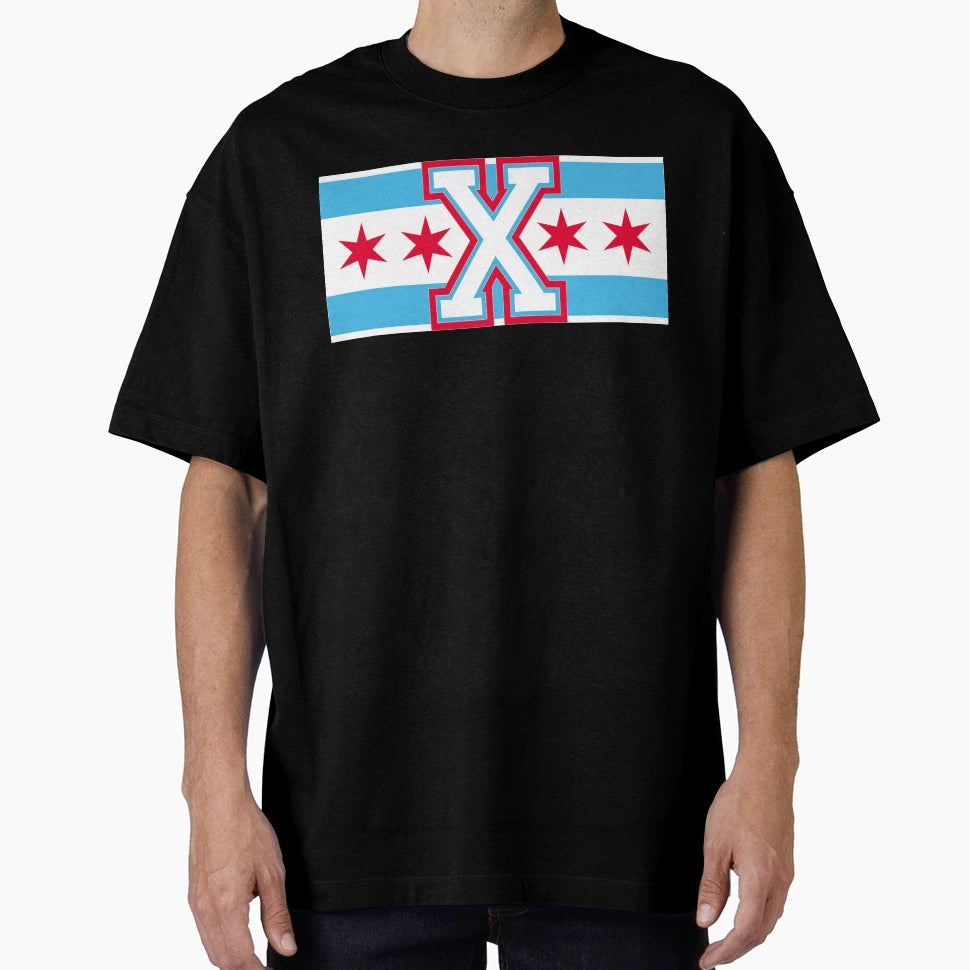 Straight Edge Chicago Flag V4 T-Shirt - Aesthetic Graphic for Adults - T-Shirt, Sweatshirt, Hoodie