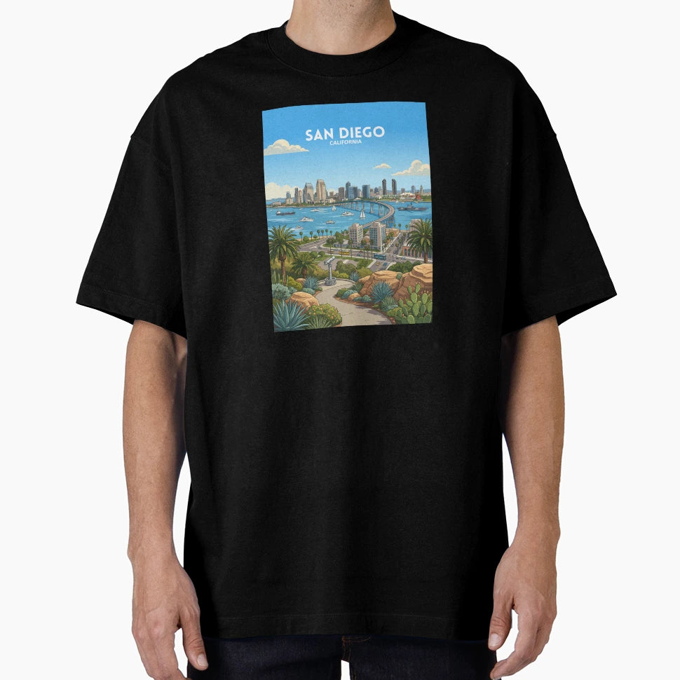 San Diego California Travel Art T-Shirt - Novelty Apparel Men Women - T-Shirt, Sweatshirt, Hoodie