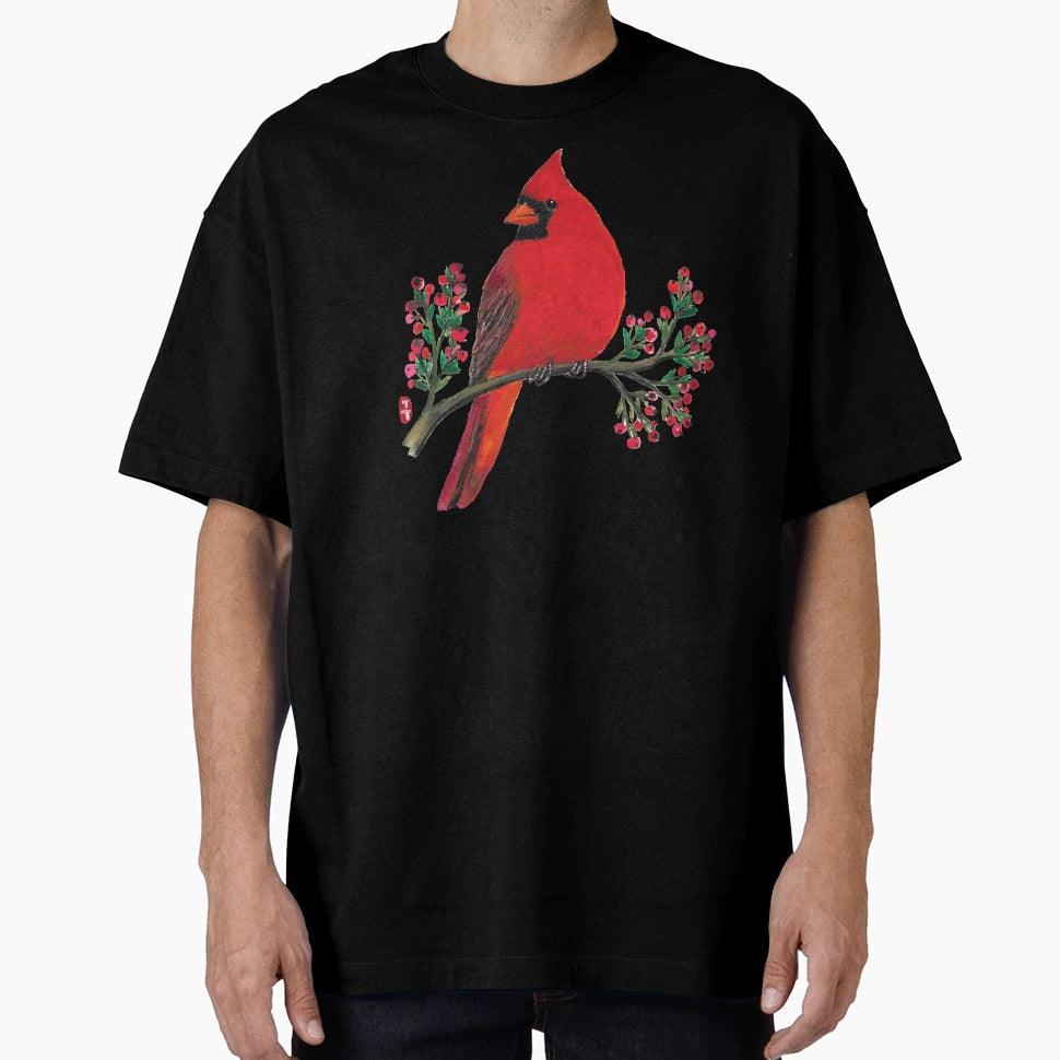 Cardinal Bird T-Shirt - Minimalist Print Men Women - T-Shirt, Sweatshirt, Hoodie