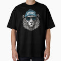 Detroit Football Fan Lion Beanie T-Shirt - Fun Novelty Design for Adults - T-Shirt, Sweatshirt, Hoodie