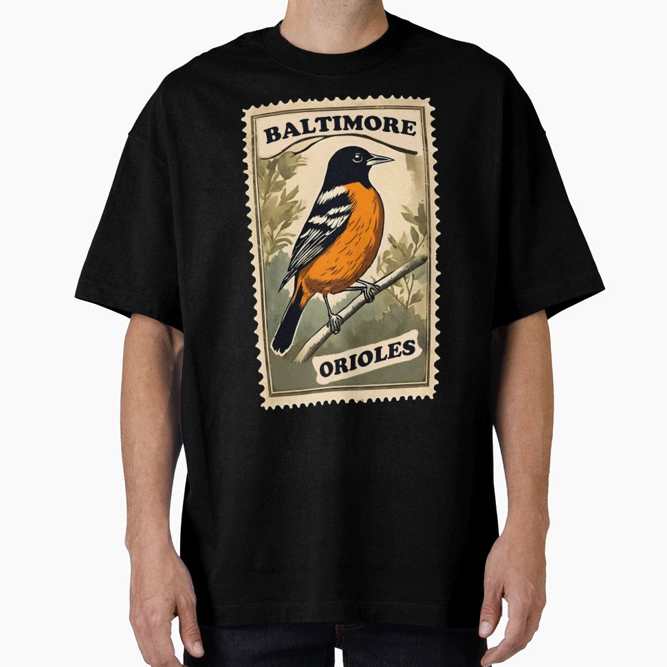 Baltimore Orioles Bird Old Stamp T-Shirt - Minimalist Print Men Women - T-Shirt, Sweatshirt, Hoodie
