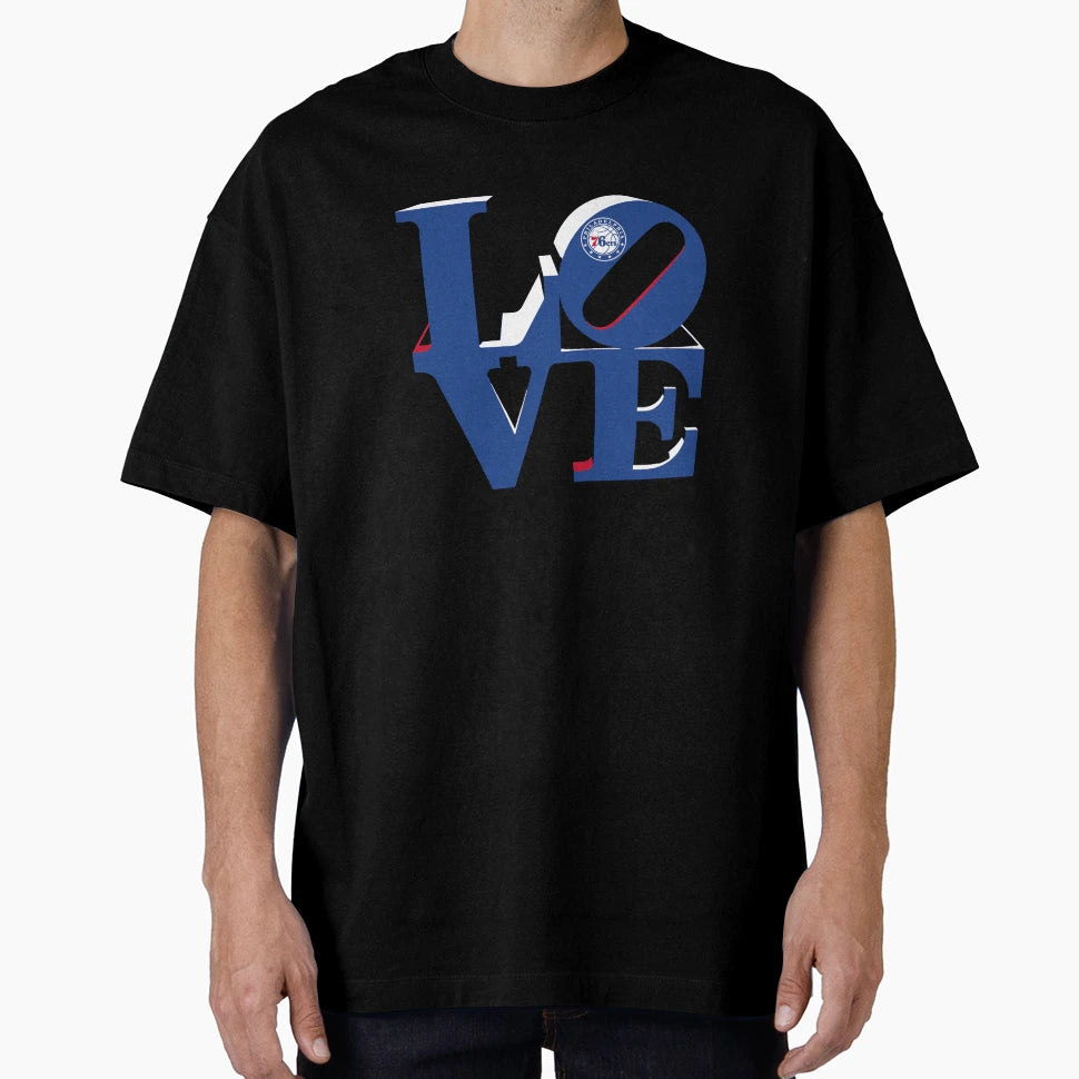 Love 76Ers Logo T-Shirt - Aesthetic Graphic for Adults - T-Shirt, Sweatshirt, Hoodie