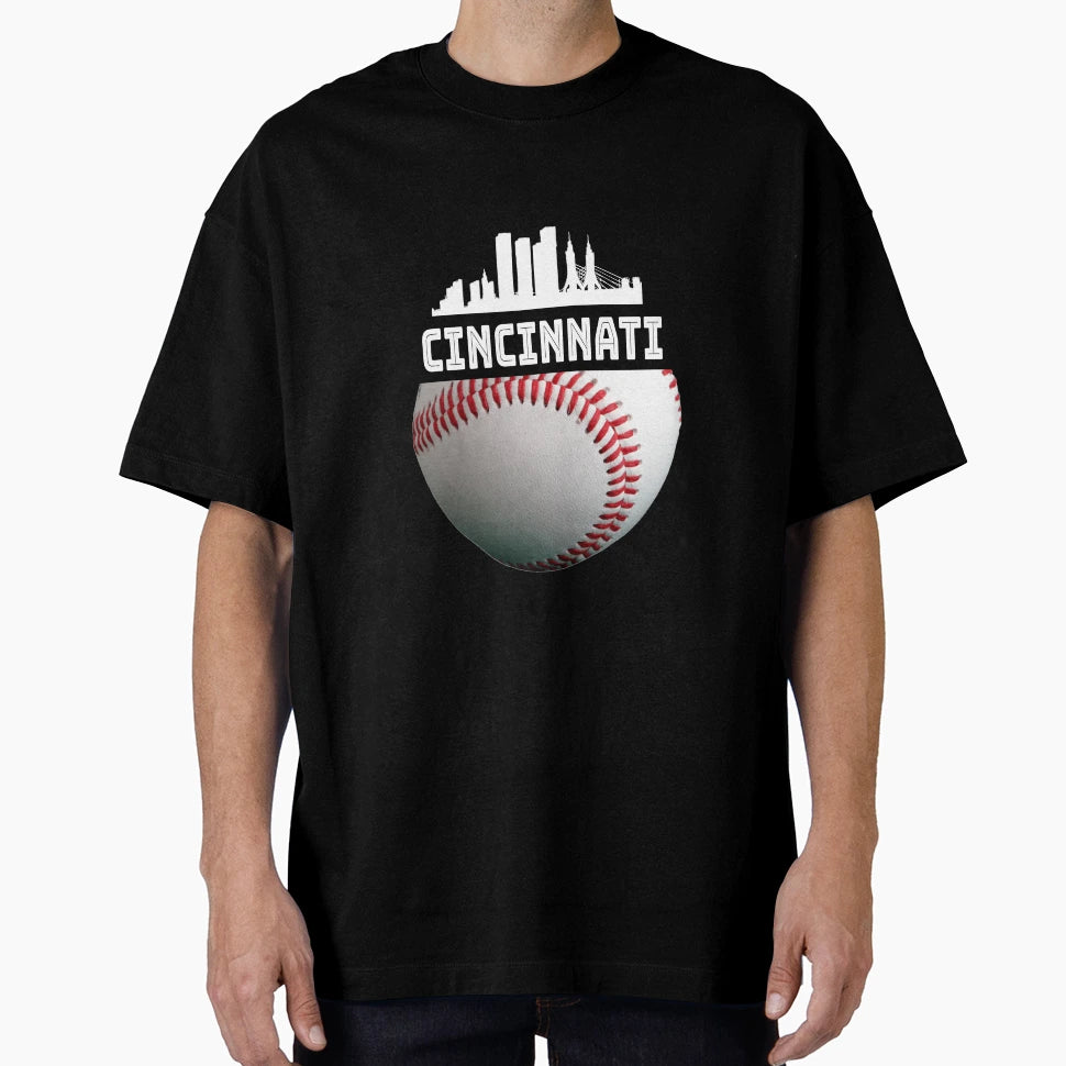 Cincinnati Downtown Baseball Ohio T-Shirt - Fun Novelty Design Men Women - T-Shirt, Sweatshirt, Hoodie