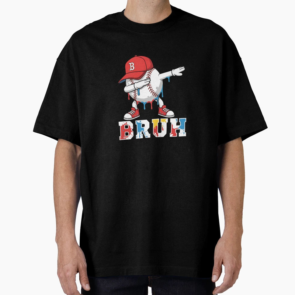 Bruh Ice Cream Drip Baseball Sports Drip T-Shirt - Unique Graphic Unisex - T-Shirt, Sweatshirt, Hoodie