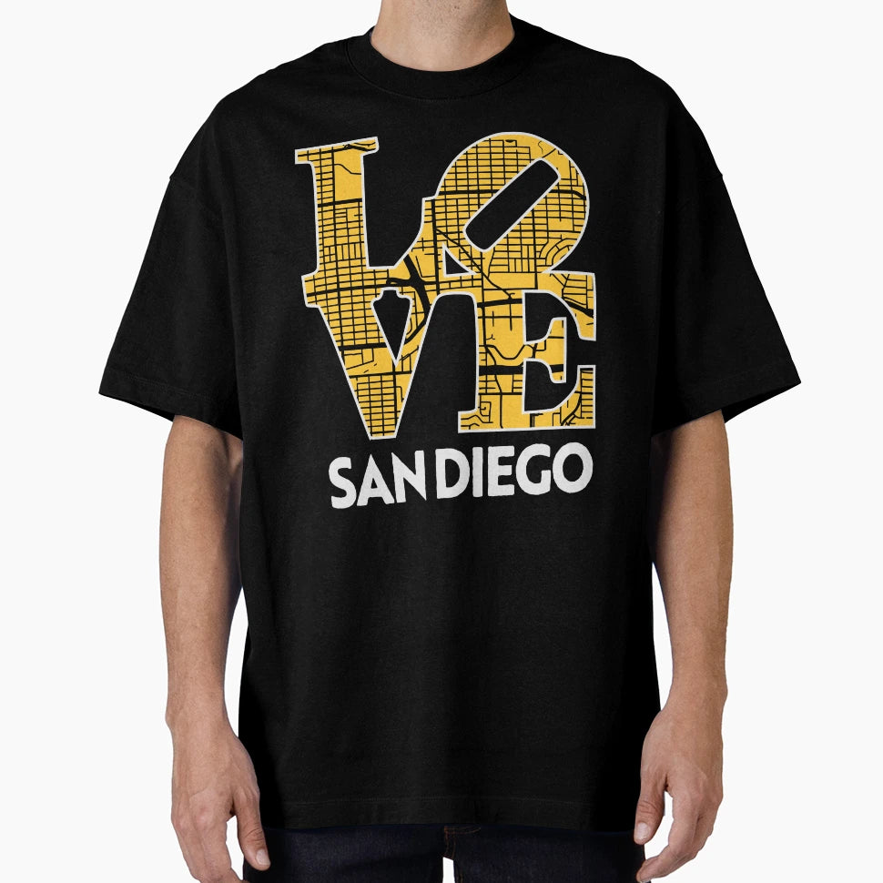Love San Diego City Map San Diego 619 T-Shirt - Streetwear Style Men Women - T-Shirt, Sweatshirt, Hoodie