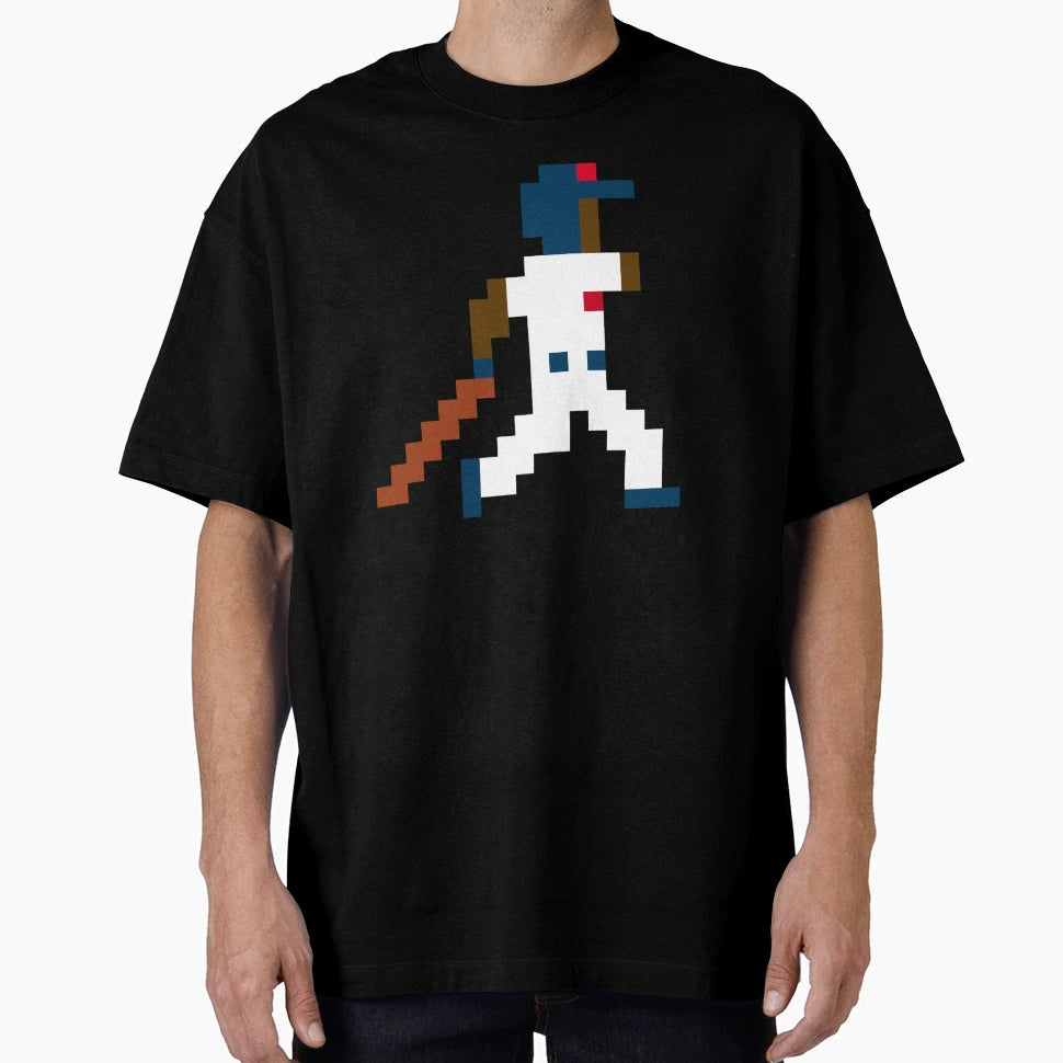 Cleveland Pixel Baseball Player T-Shirt - Streetwear Style for Adults - T-Shirt, Sweatshirt, Hoodie