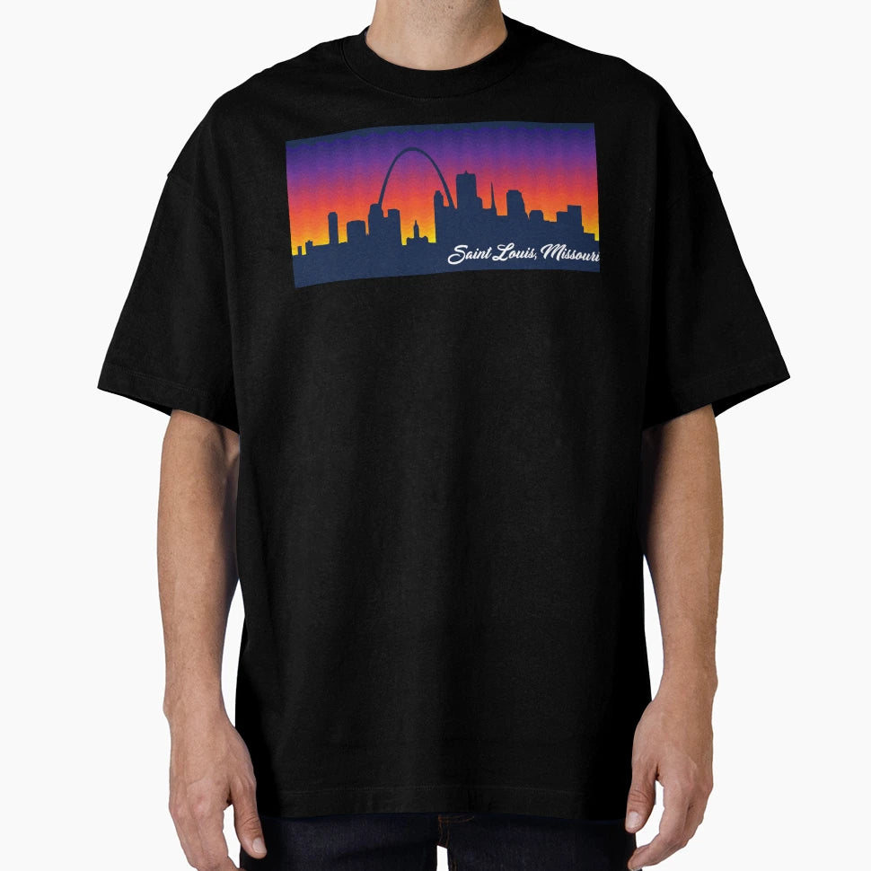 Stl Sunset T-Shirt - Minimalist Print Unisex - T-Shirt, Sweatshirt, Hoodie