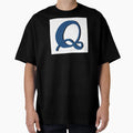Letter Q Blue Initial Monogram T-Shirt - Casual Everyday Wear Men Women - T-Shirt, Sweatshirt, Hoodie