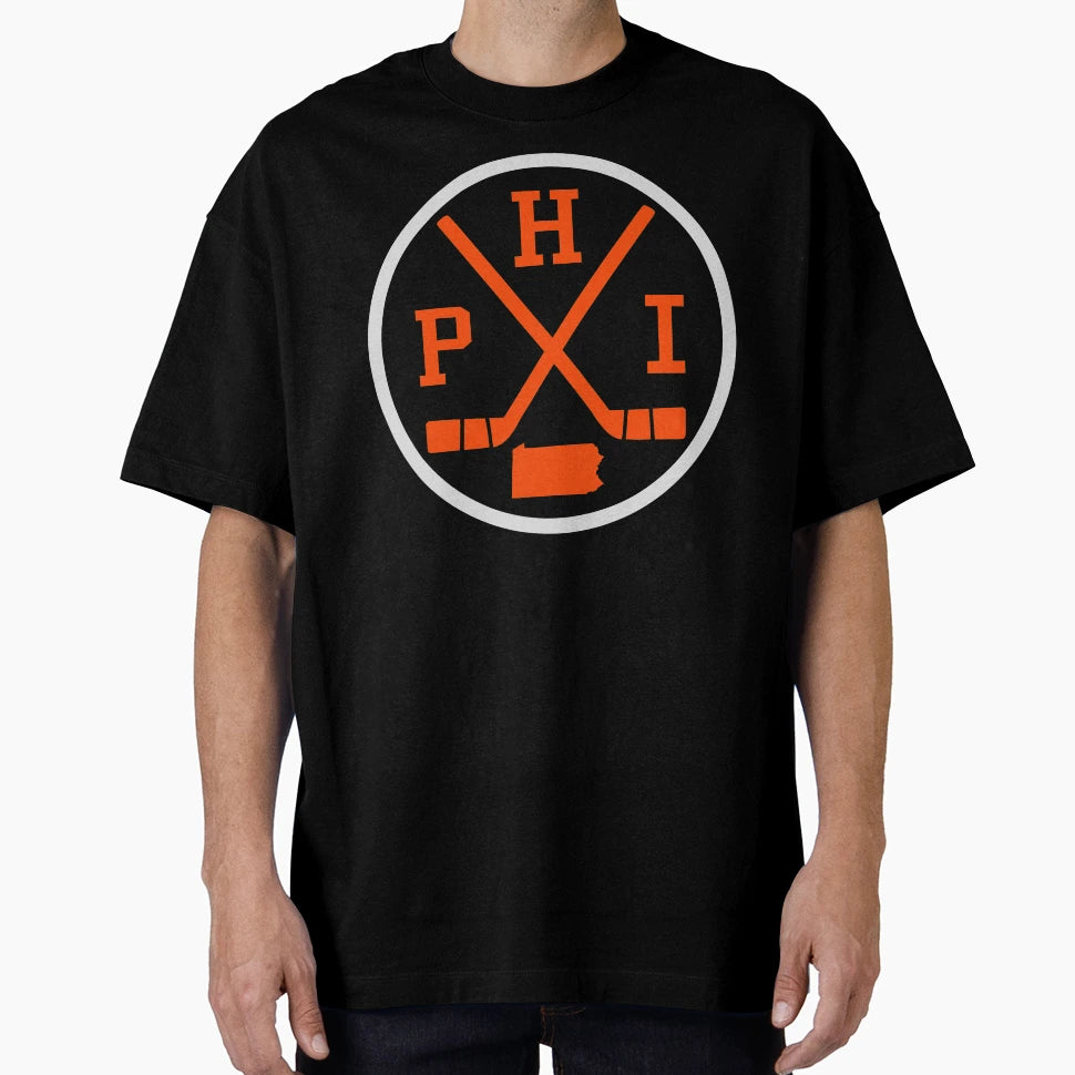 Philadelphia Hockey Emblem Philly T-Shirt - Custom Art Print for Adults - T-Shirt, Sweatshirt, Hoodie