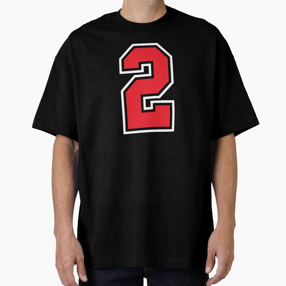 2 Black Red Two Number Jersey T-Shirt - Streetwear Style Unisex - T-Shirt, Sweatshirt, Hoodie