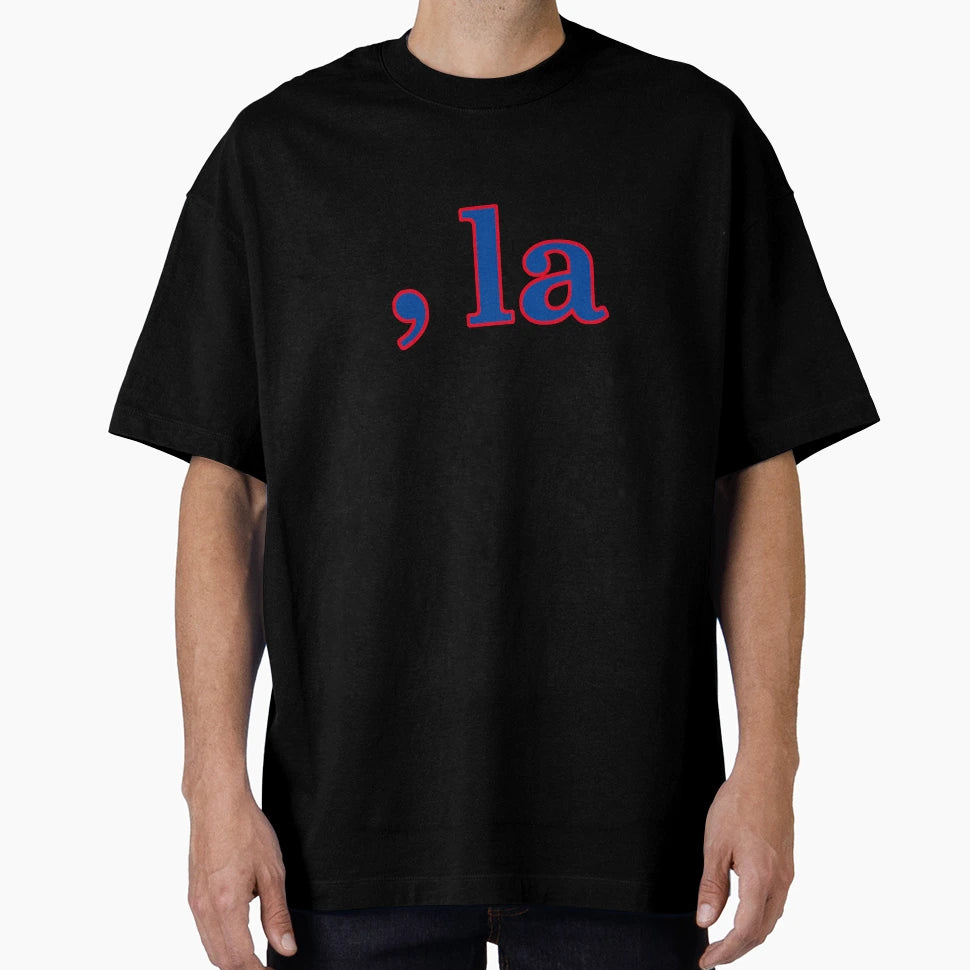 Funny Kamala Harris Comma La T-Shirt - Minimalist Print for Adults - T-Shirt, Sweatshirt, Hoodie
