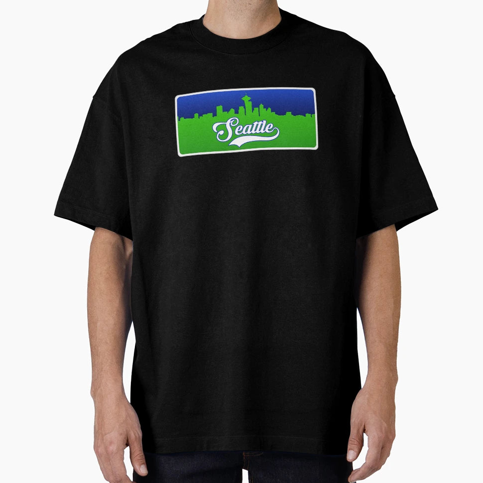 Seattle Football Skyline T-Shirt - Aesthetic Graphic Unisex - T-Shirt, Sweatshirt, Hoodie