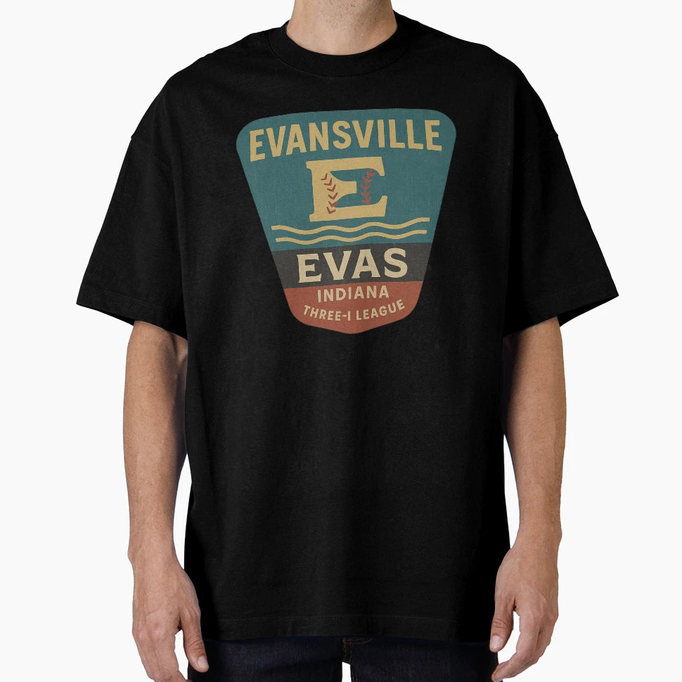 Evansville Evas Indiana Baseball T-Shirt - Minimalist Print for Adults - T-Shirt, Sweatshirt, Hoodie