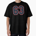 63 Navy Grey Red Sports Number Sixty T-Shirt - Unique Graphic for Adults - T-Shirt, Sweatshirt, Hoodie