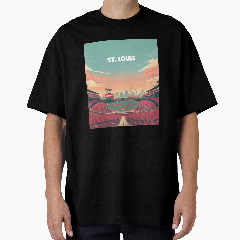 St Louis Gateway Ballpark Minimalist T-Shirt - Aesthetic Graphic Unisex - T-Shirt, Sweatshirt, Hoodie