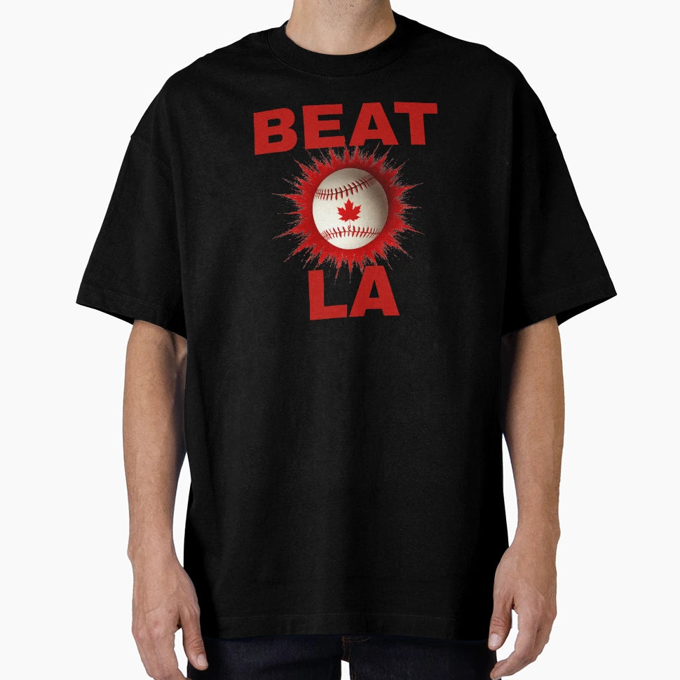 Beat La Canada Leaf T-Shirt - Minimalist Print Men Women - T-Shirt, Sweatshirt, Hoodie