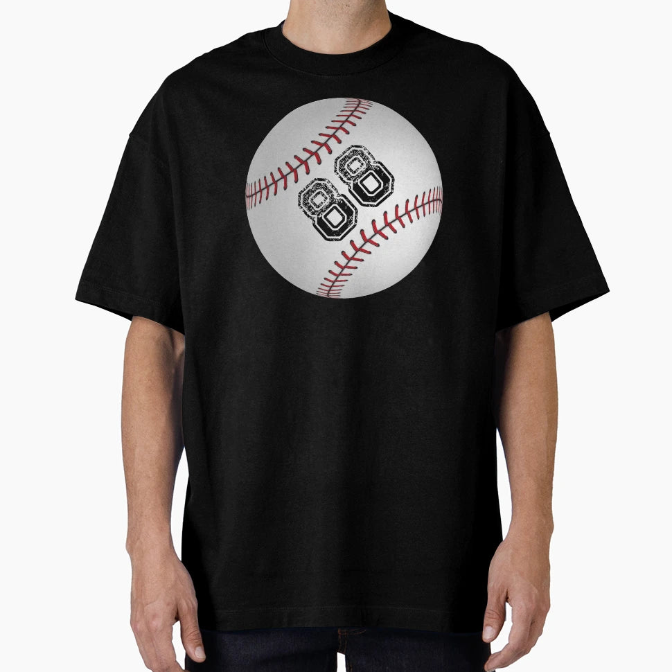 Baseball Ball Number 88 Eighty Eight T-Shirt - Custom Art Print Men Women - T-Shirt, Sweatshirt, Hoodie