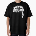 Black White Cleveland Ohio Skyline T-Shirt - Streetwear Style Unisex - T-Shirt, Sweatshirt, Hoodie