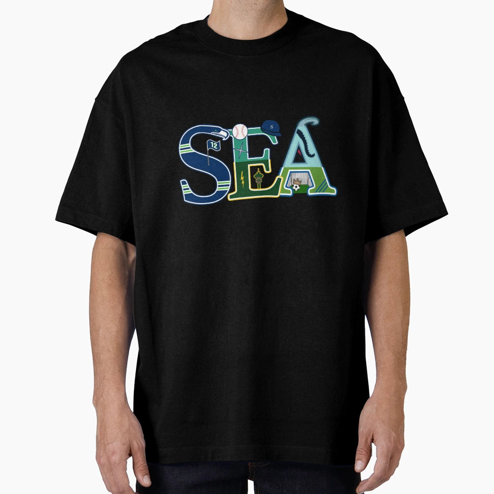 Seattle City Sports 7 Teams T-Shirt - Novelty Apparel Men Women - T-Shirt, Sweatshirt, Hoodie