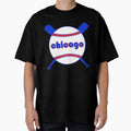 Chicago Throwback Baseball Crossed Bats T-Shirt - Graphic Print Men Women - T-Shirt, Sweatshirt, Hoodie