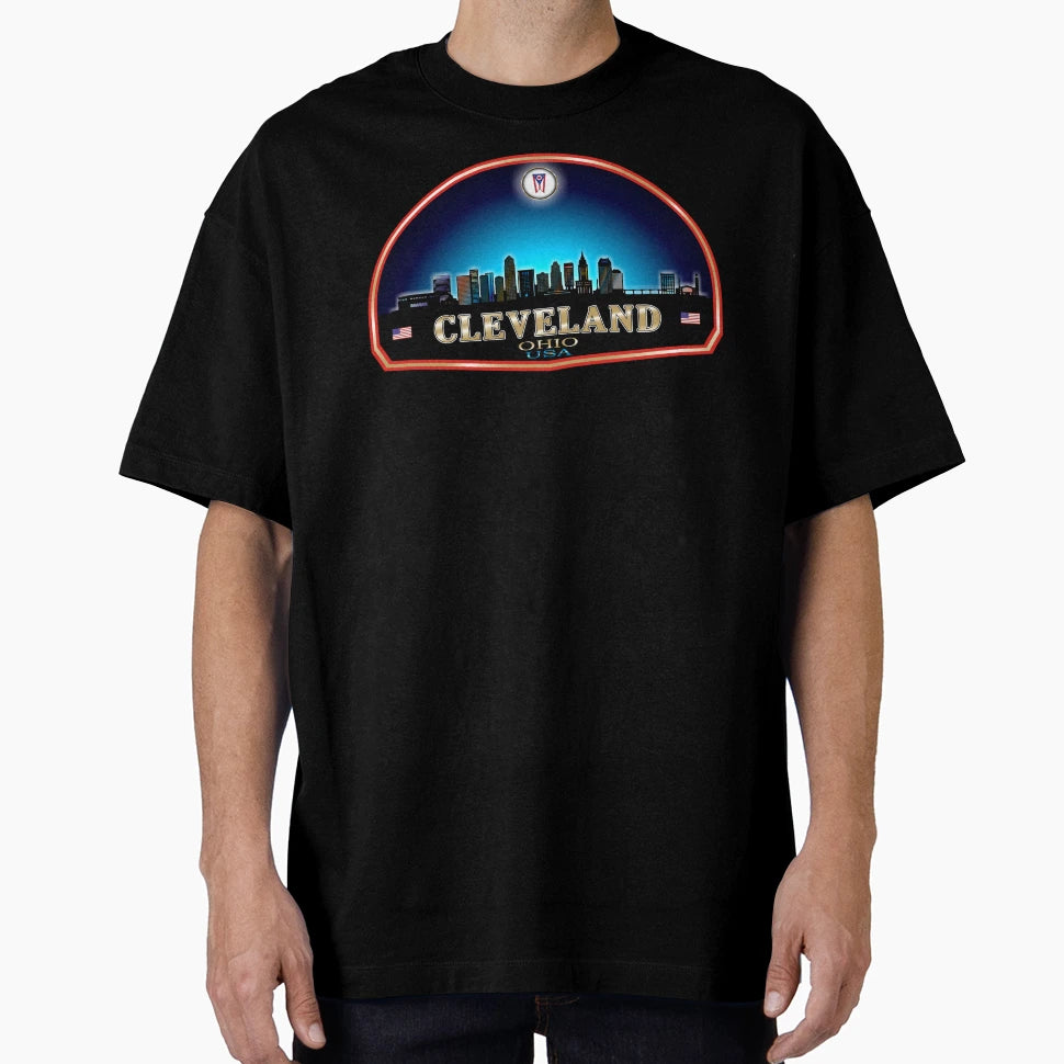 Cleveland Ohio Skyline T-Shirt - Graphic Print Unisex - T-Shirt, Sweatshirt, Hoodie