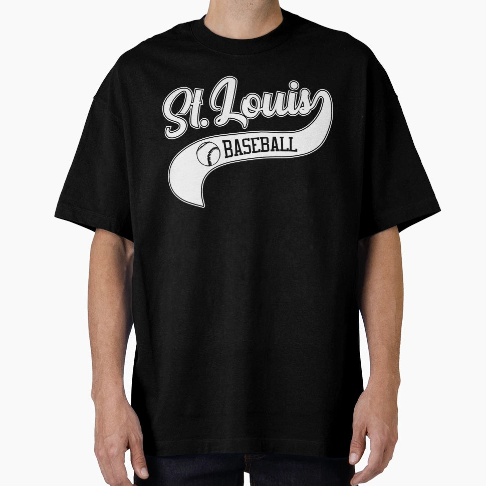 St Louis Baseball Swoosh T-Shirt - Casual Everyday Wear Men Women - T-Shirt, Sweatshirt, Hoodie