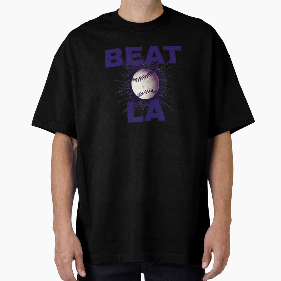 Beat La Col Purple Text T-Shirt - Novelty Apparel Men Women - T-Shirt, Sweatshirt, Hoodie