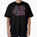 42 Navy Grey Red Sports Number Fourty Two T-Shirt - Graphic Print Unisex - T-Shirt, Sweatshirt, Hoodie