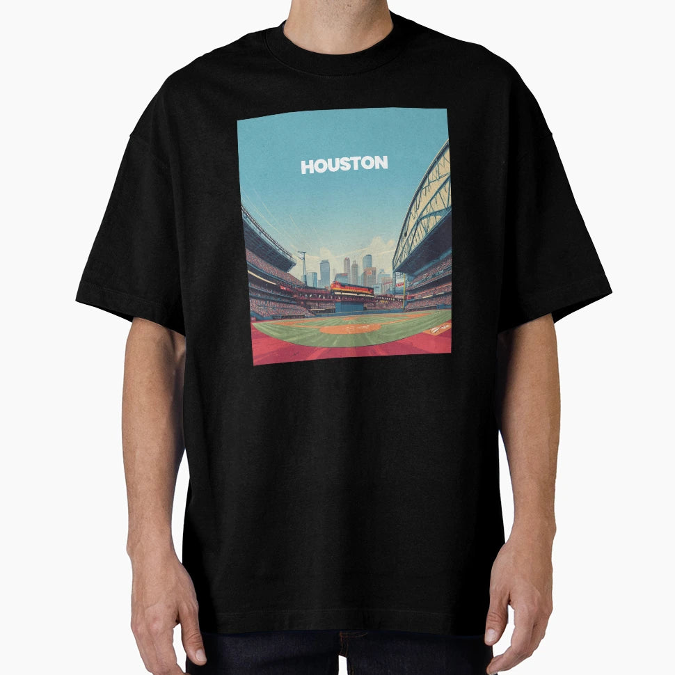 Houston Dusk Ballpark Modern Minimalist T-Shirt - Streetwear Style Unisex - T-Shirt, Sweatshirt, Hoodie
