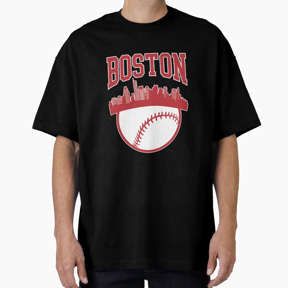 Boston Baseball Minimalist City T-Shirt - Novelty Apparel for Adults - T-Shirt, Sweatshirt, Hoodie