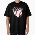 Braves Baseball Heart T-Shirt - Casual Everyday Wear Unisex - T-Shirt, Sweatshirt, Hoodie