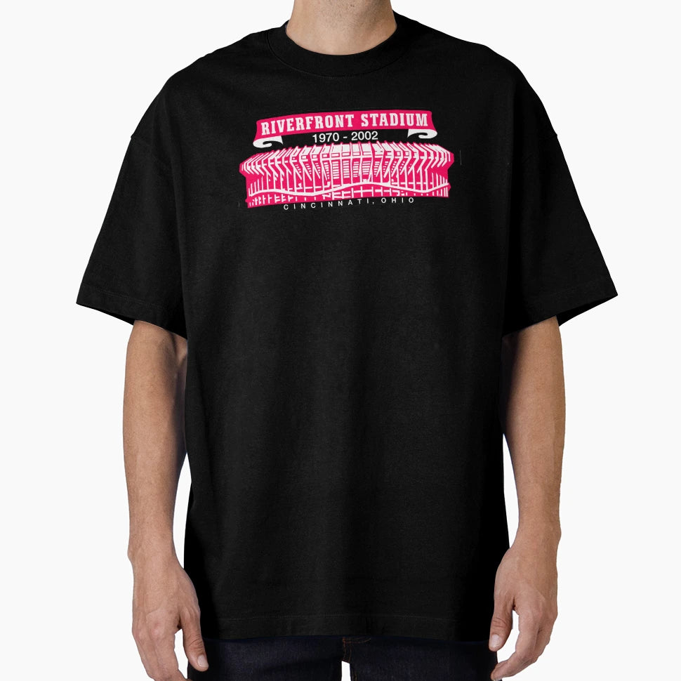 Riverfront Stadium T-Shirt - Minimalist Print Unisex - T-Shirt, Sweatshirt, Hoodie