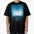 San Diego California Skyline Hearts Blue T-Shirt - Trendy Graphic Men Women - T-Shirt, Sweatshirt, Hoodie