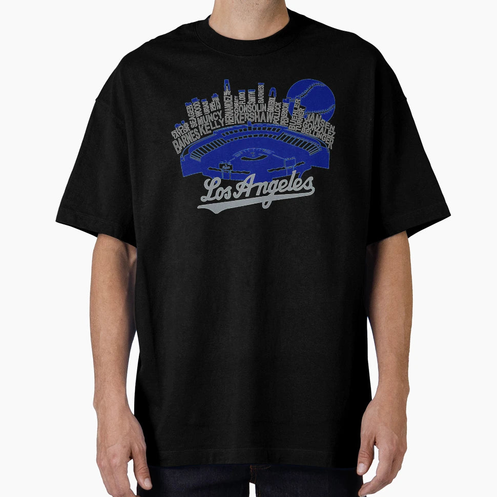 La Pro Baseball Team Skyline Los T-Shirt - Aesthetic Graphic Men Women - T-Shirt, Sweatshirt, Hoodie