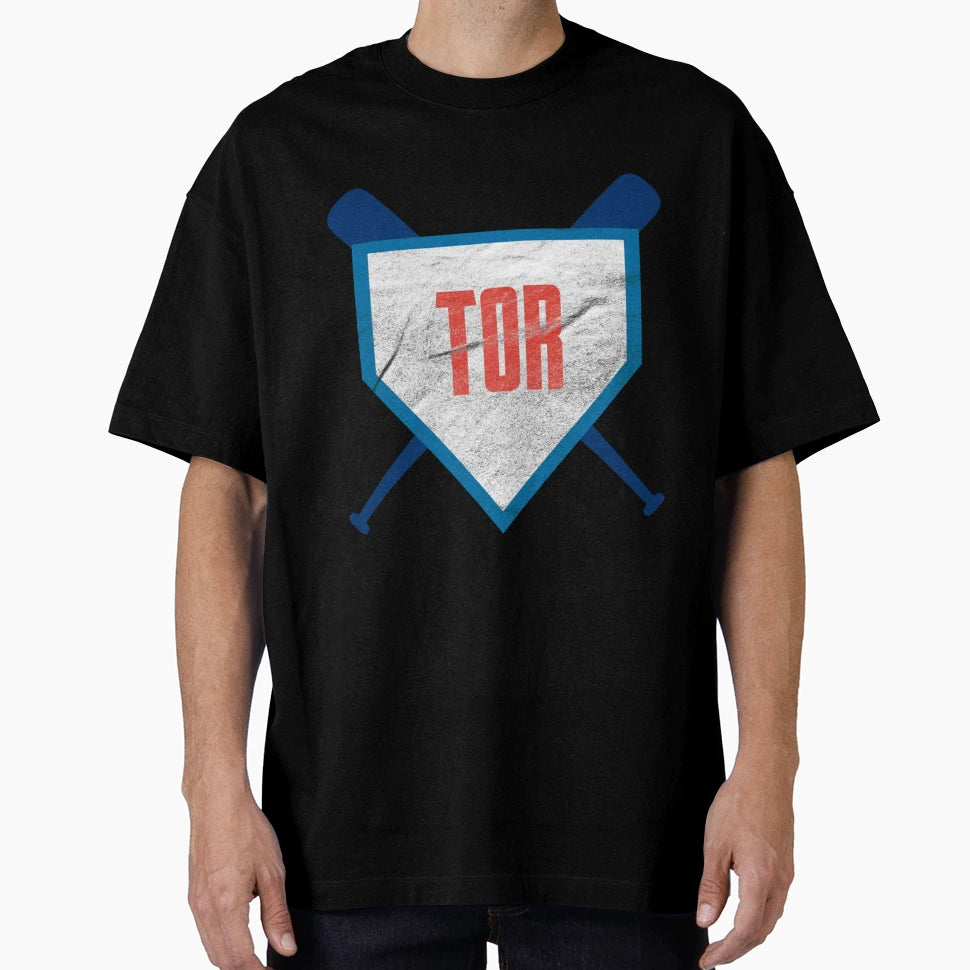 Toronto Abbreviation Baseball Home Plate T-Shirt - Graphic Print Men Women - T-Shirt, Sweatshirt, Hoodie