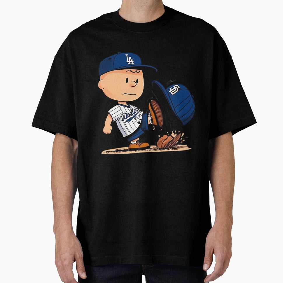 Charlie Brown Los Dodgers Mound T-Shirt - Unique Graphic Unisex - T-Shirt, Sweatshirt, Hoodie
