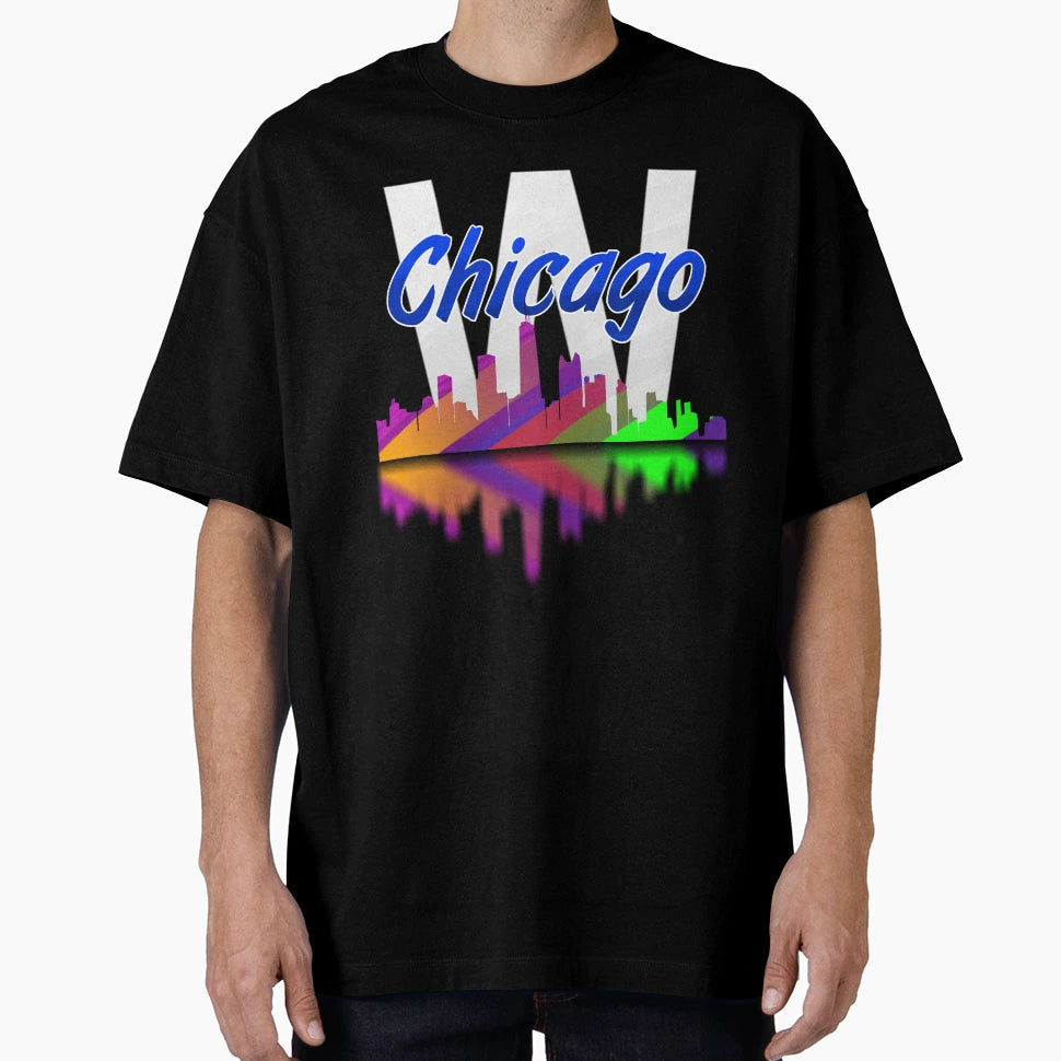 Chicago Skyline W T-Shirt - Casual Everyday Wear Unisex - T-Shirt, Sweatshirt, Hoodie