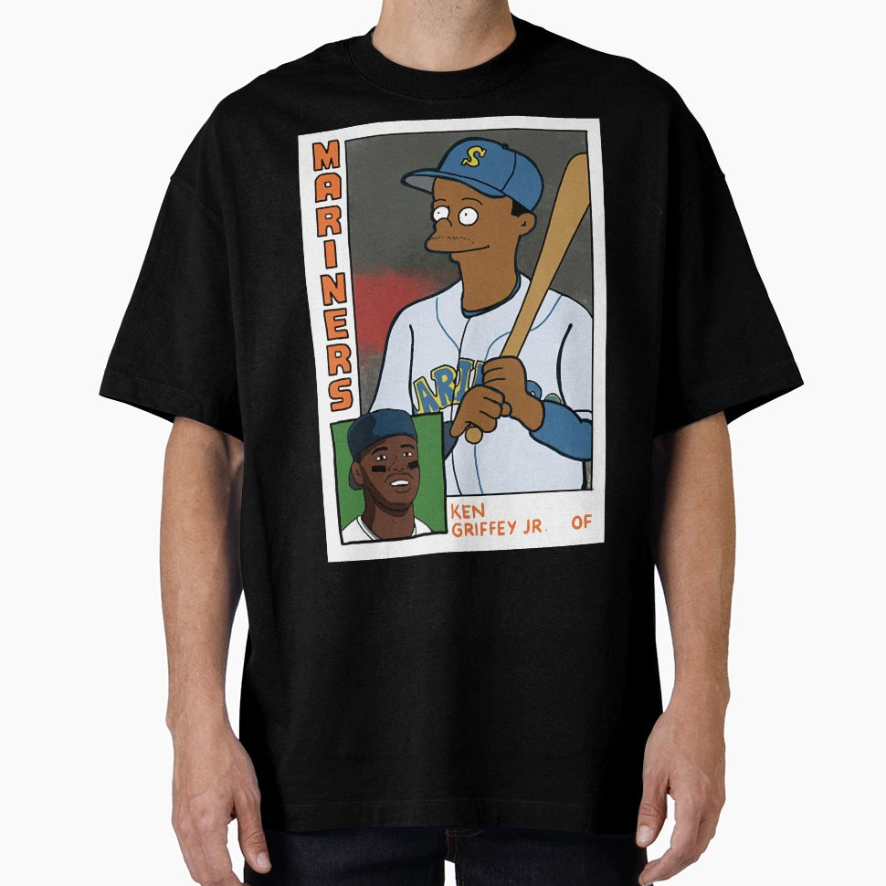 Homer Bat Ken Griffey Jr Simpsons T-Shirt - Graphic Print for Adults - T-Shirt, Sweatshirt, Hoodie