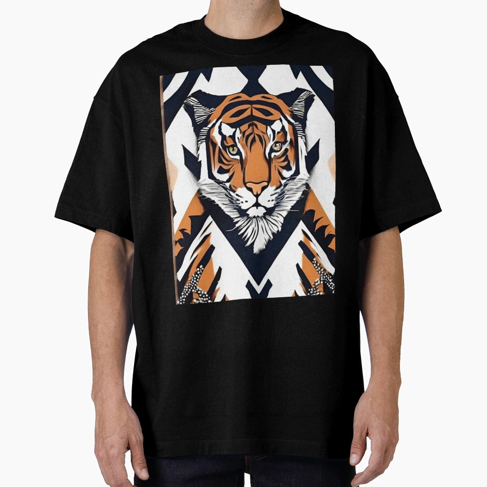 Animal Pattern Tiger T-Shirt - Minimalist Print for Adults - T-Shirt, Sweatshirt, Hoodie