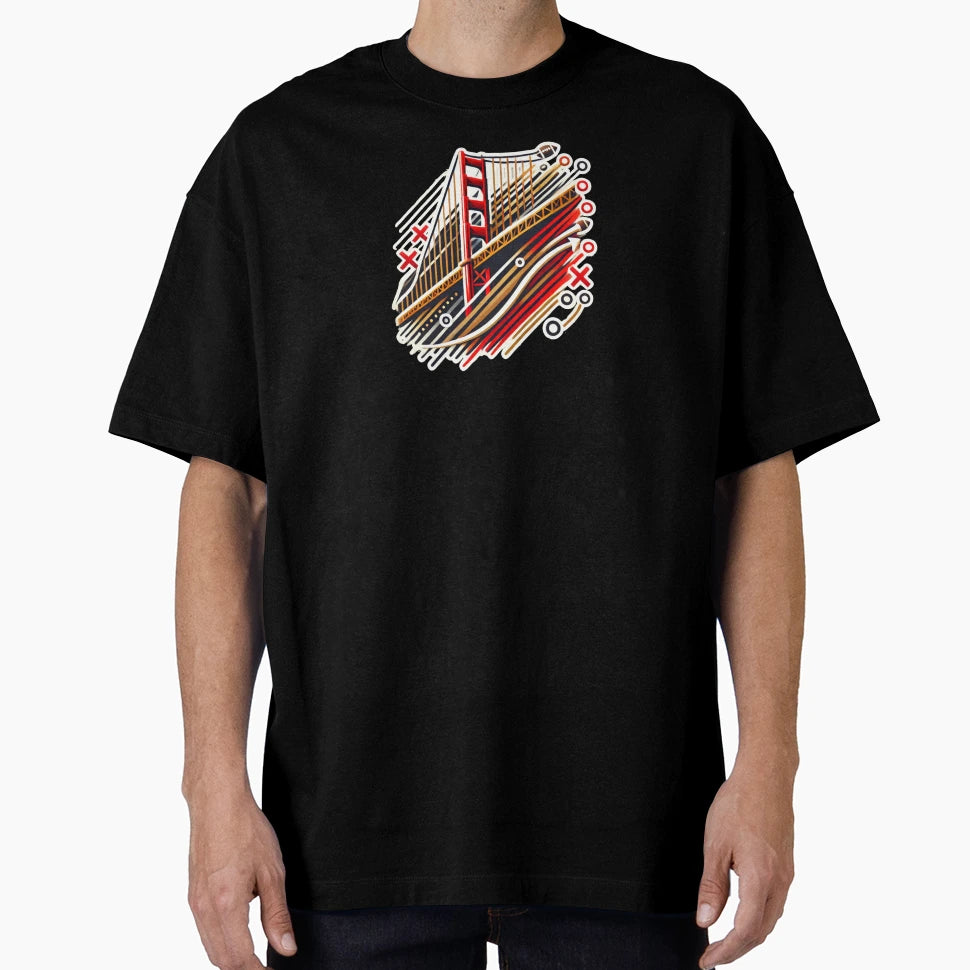 Golden Gate Playbook T-Shirt - Custom Art Print Unisex - T-Shirt, Sweatshirt, Hoodie