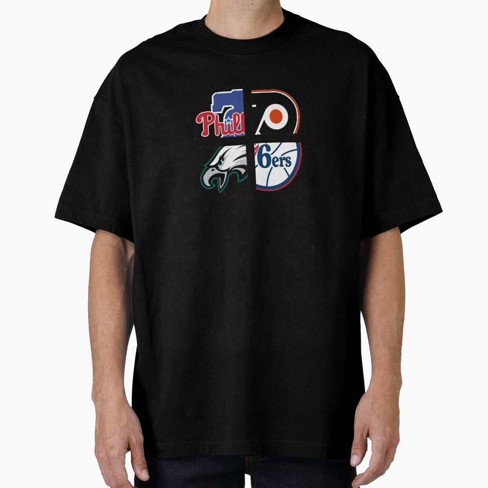 Philadelphia Sports Quad T-Shirt - Minimalist Print for Adults - T-Shirt, Sweatshirt, Hoodie
