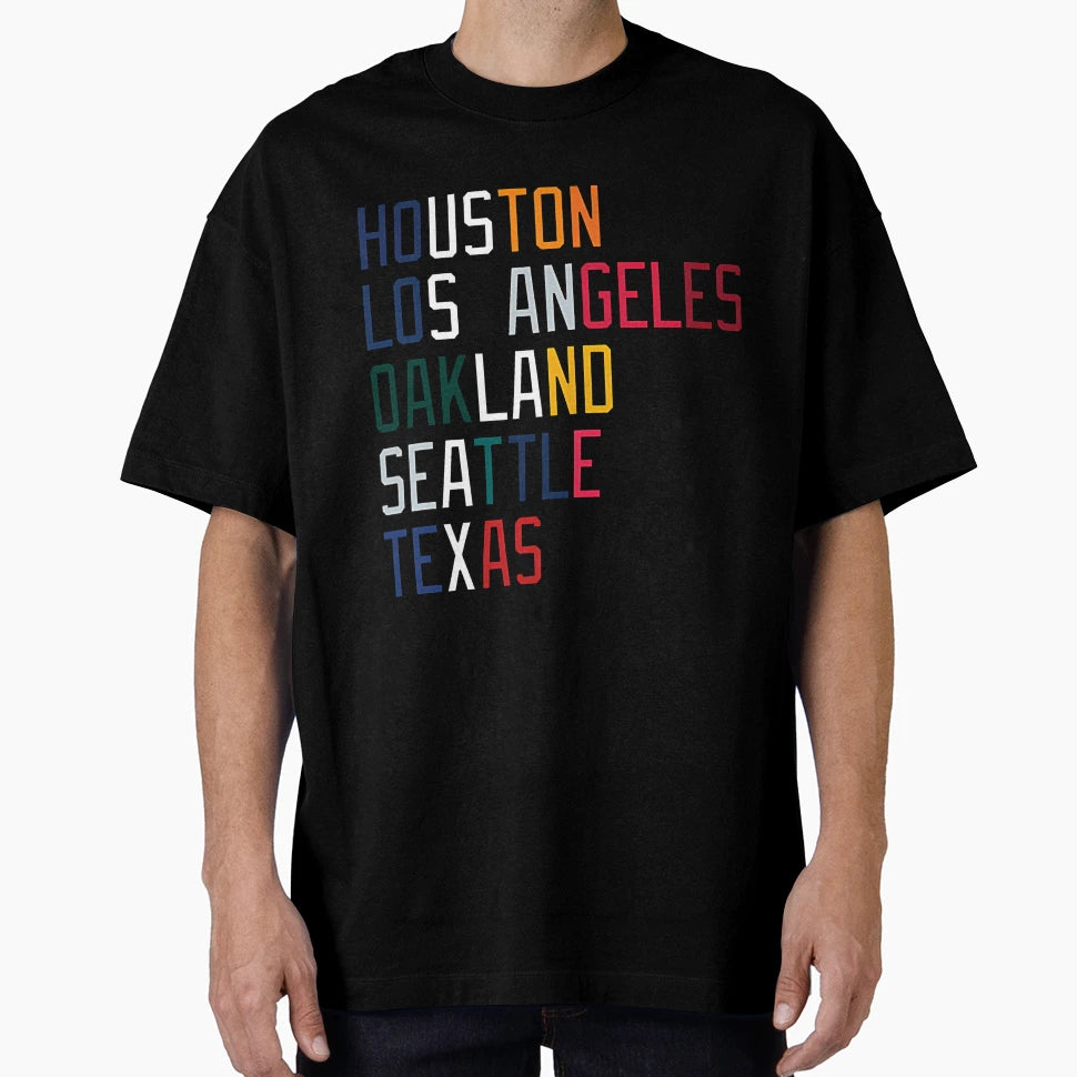 Al West Team Colors And Locations T-Shirt - Unique Graphic Men Women - T-Shirt, Sweatshirt, Hoodie