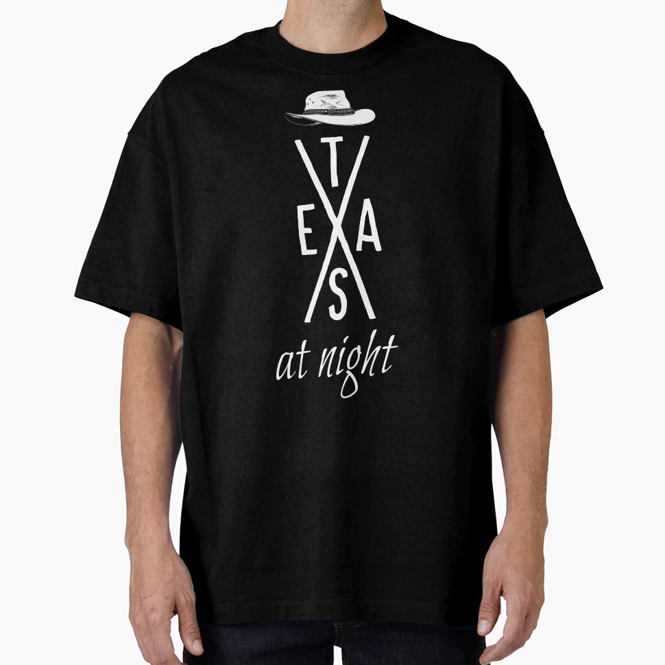 Texas Night Souvenir Typography T-Shirt - Fun Novelty Design Men Women - T-Shirt, Sweatshirt, Hoodie