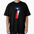 Number 7 Texas Flag T-Shirt - Graphic Print for Adults - T-Shirt, Sweatshirt, Hoodie