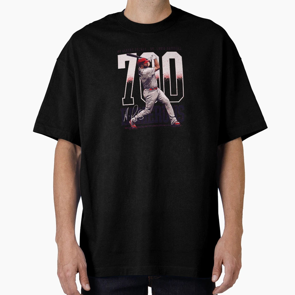 Albert Pujols Stlouis 700 Home Runs T-Shirt - Aesthetic Graphic Men Women - T-Shirt, Sweatshirt, Hoodie