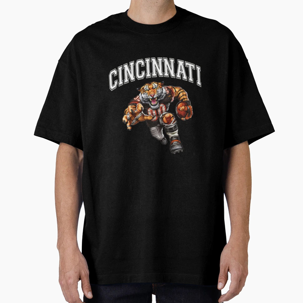 Cincinnati Football T-Shirt - Minimalist Print Men Women - T-Shirt, Sweatshirt, Hoodie